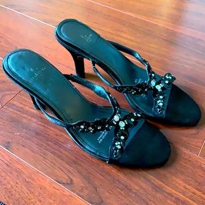 LifeStride bejeweled black 3” kitten heel, size 7.5